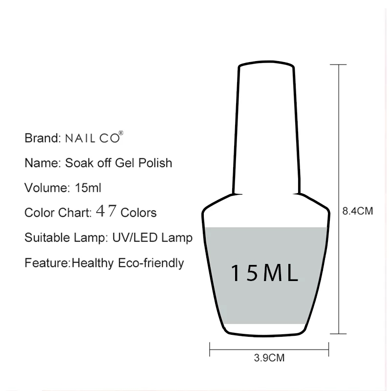 NAILCO 15ml Transparent Red Co - Nail Art Natural Pink ulasan dan harga