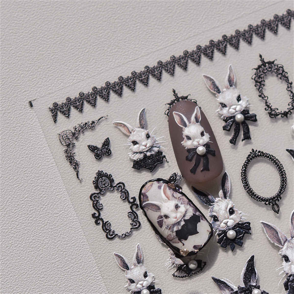 1pcs 5D Embossed Kawaii Dark G - Nail Art Van Gogh ulasan dan harga