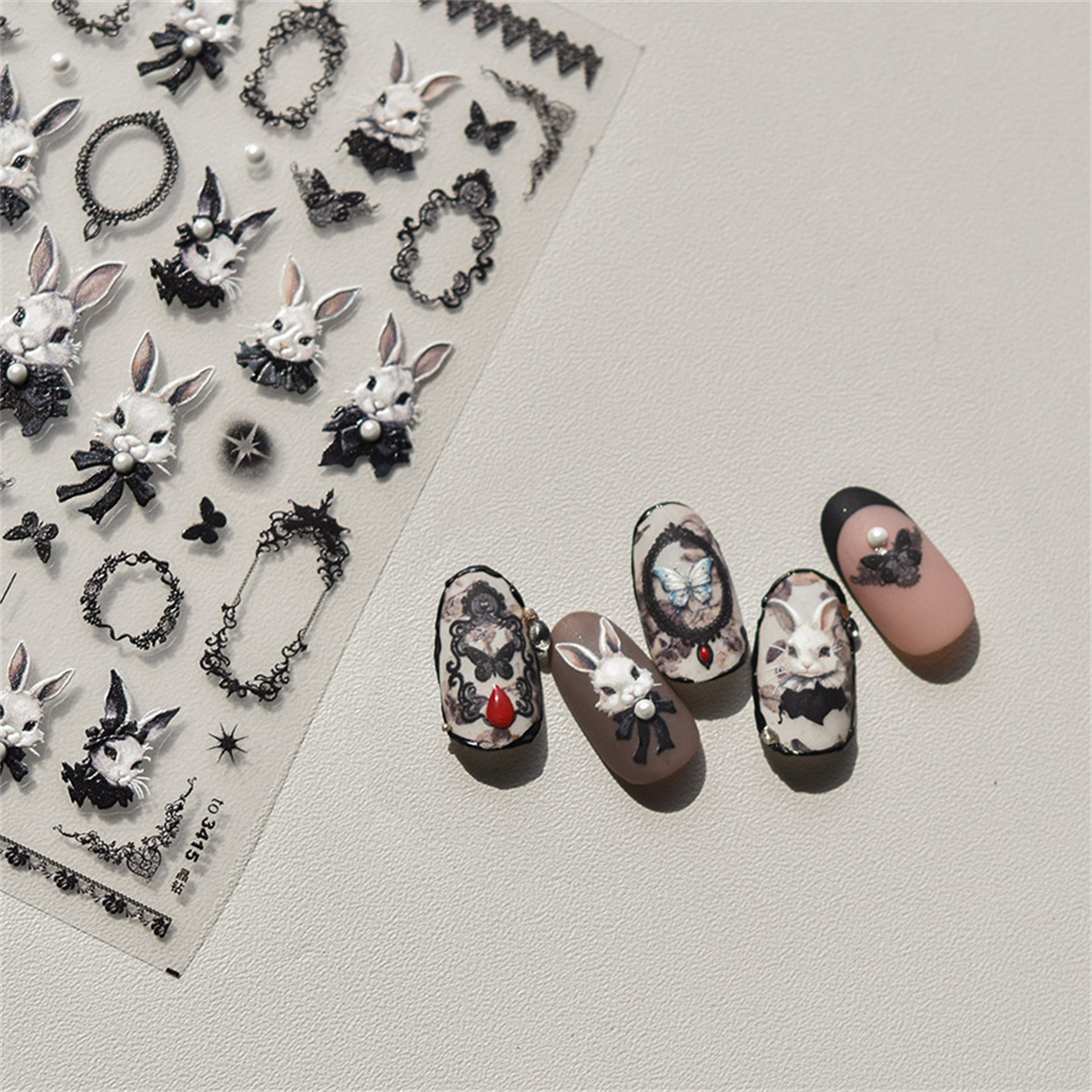 1pcs 5D Embossed Kawaii Dark G - Nail Art Van Gogh ulasan dan harga