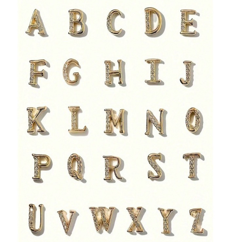 26Pcs/lot Light Luxury Letter  - Nail Art Lotso ulasan dan harga