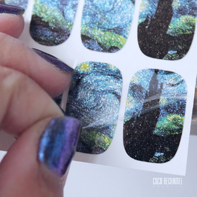 14Tips/Sheet Nail Wraps Van Go - Nail Art Van Gogh ulasan dan harga