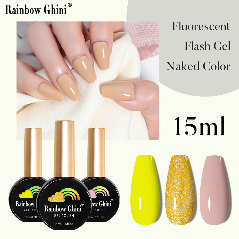 RG 15ml HEMA TPO FREE Glitter  - Nail Art Rainbow ulasan dan harga