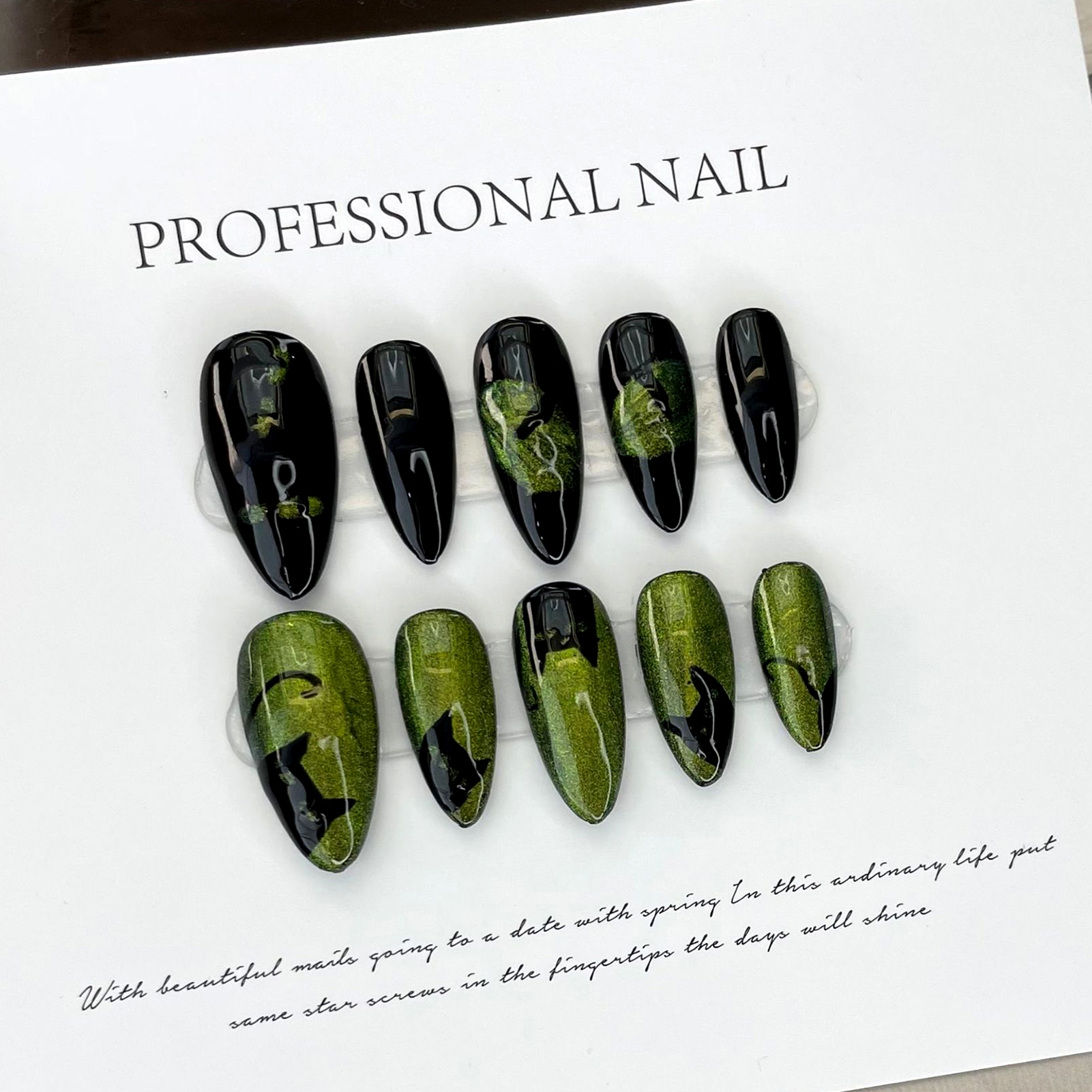 10pcs Handmade Press On Nails  - Nail Art Glitter ulasan dan harga