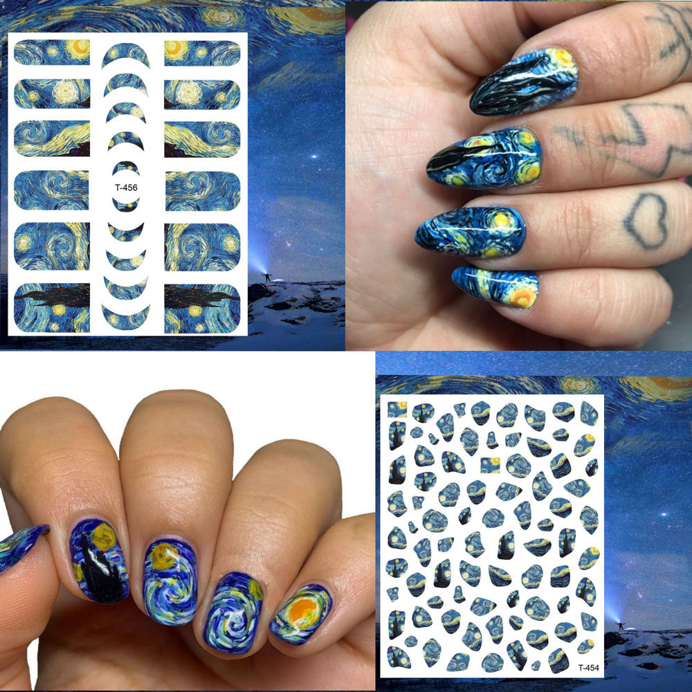 1pcs Van Gogh Night Romantic N - Nail Art Van Gogh ulasan dan harga