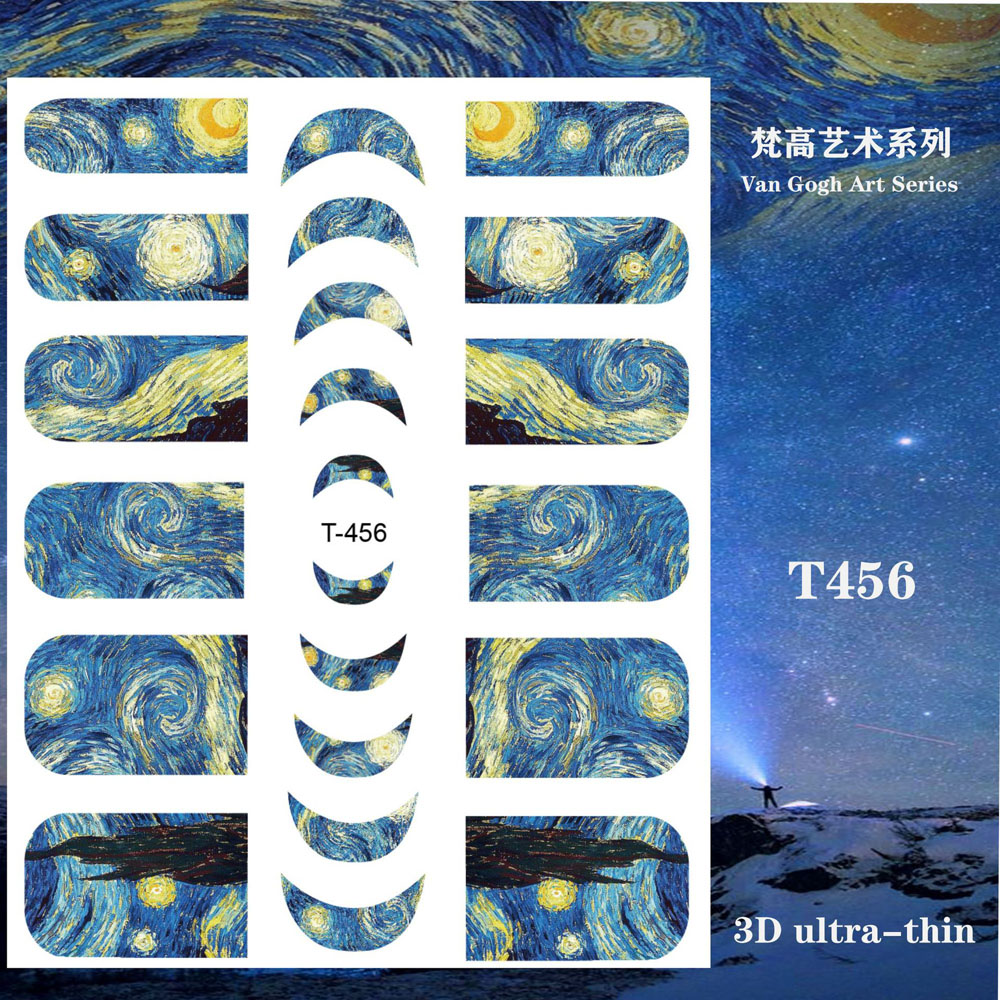 1pcs Van Gogh Night Romantic N - Nail Art Van Gogh ulasan dan harga