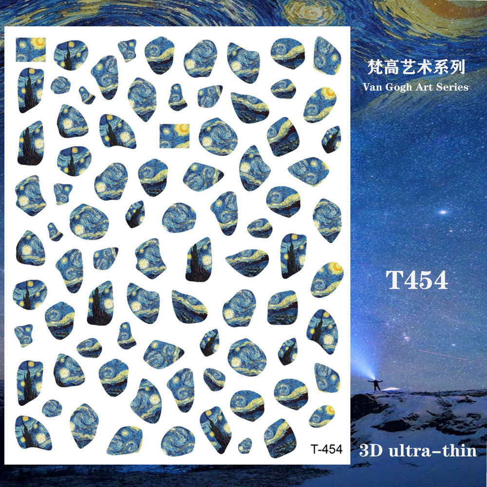 1pcs Van Gogh Night Romantic N - Nail Art Van Gogh ulasan dan harga