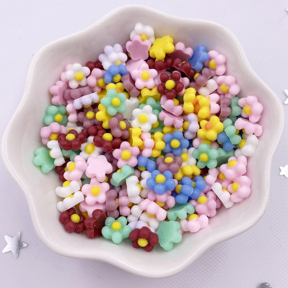 100Pcs 8mm Resin 3D Colorful K - Nail Art Wedding ulasan dan harga