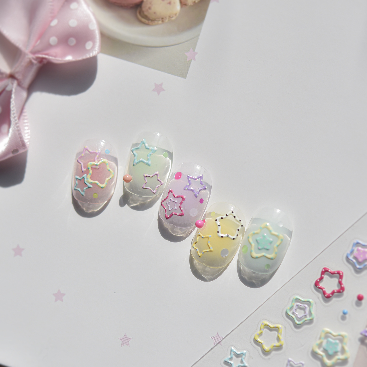 Sweet Hollowed Out Star Shaped - Nail Art Zelda ulasan dan harga