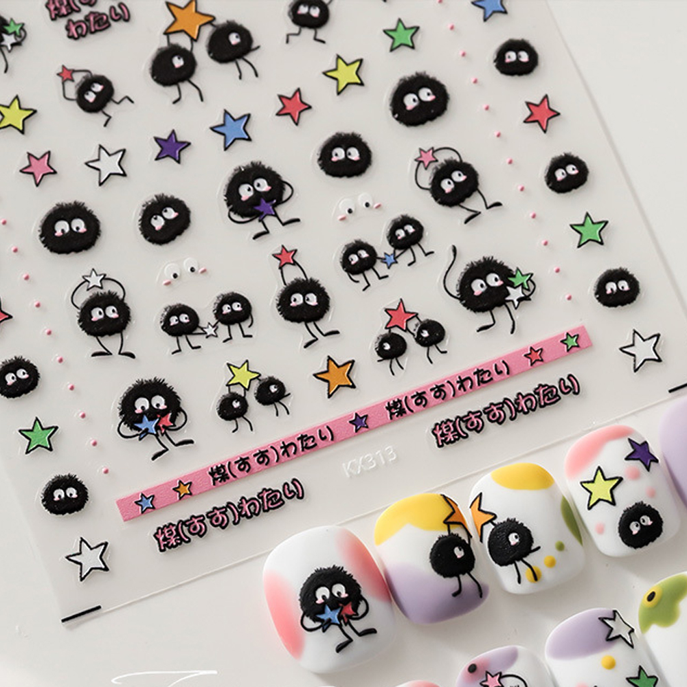 Colorful Coal Ball Cute Nail S - Nail Art Van Gogh ulasan dan harga