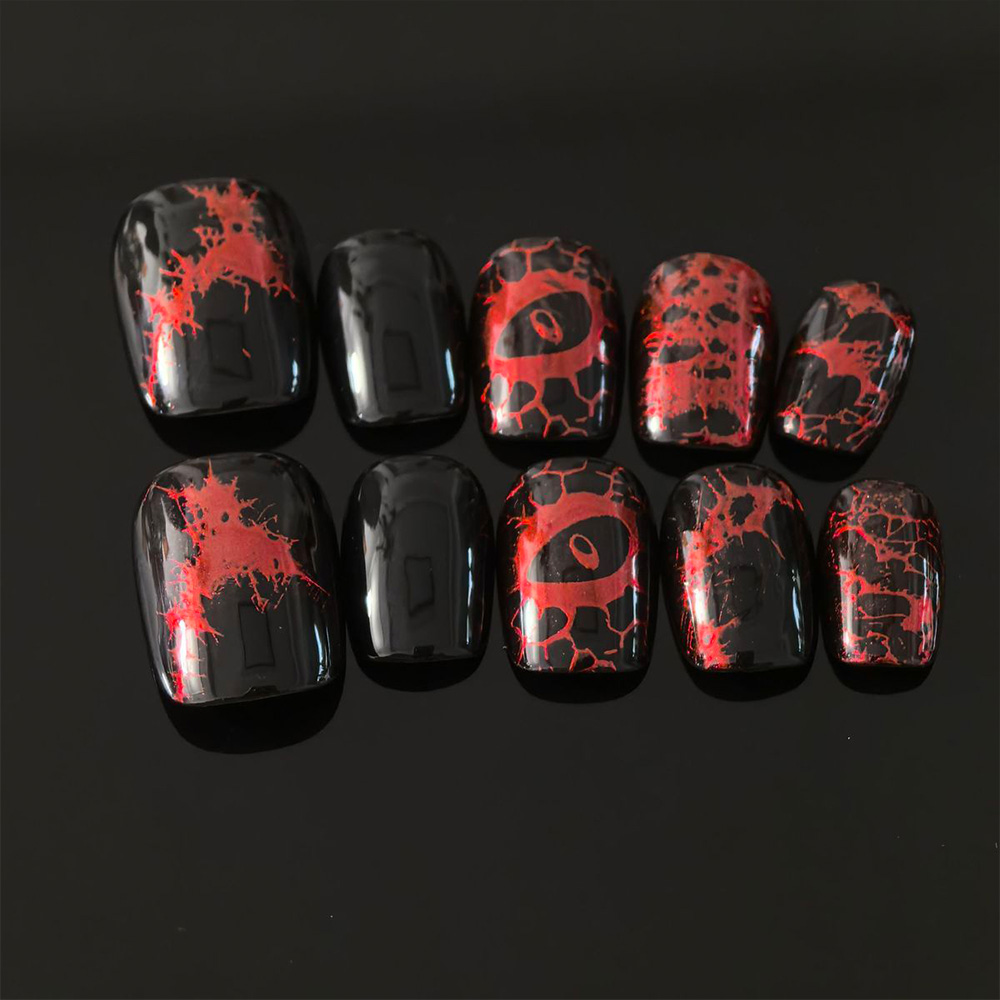 Dark Punk Cool Short Round Nai - Nail Art Glitter ulasan dan harga