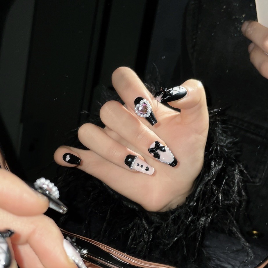 10pcs Sweet Cute Bowknot Nails - Nail Art Glitter ulasan dan harga