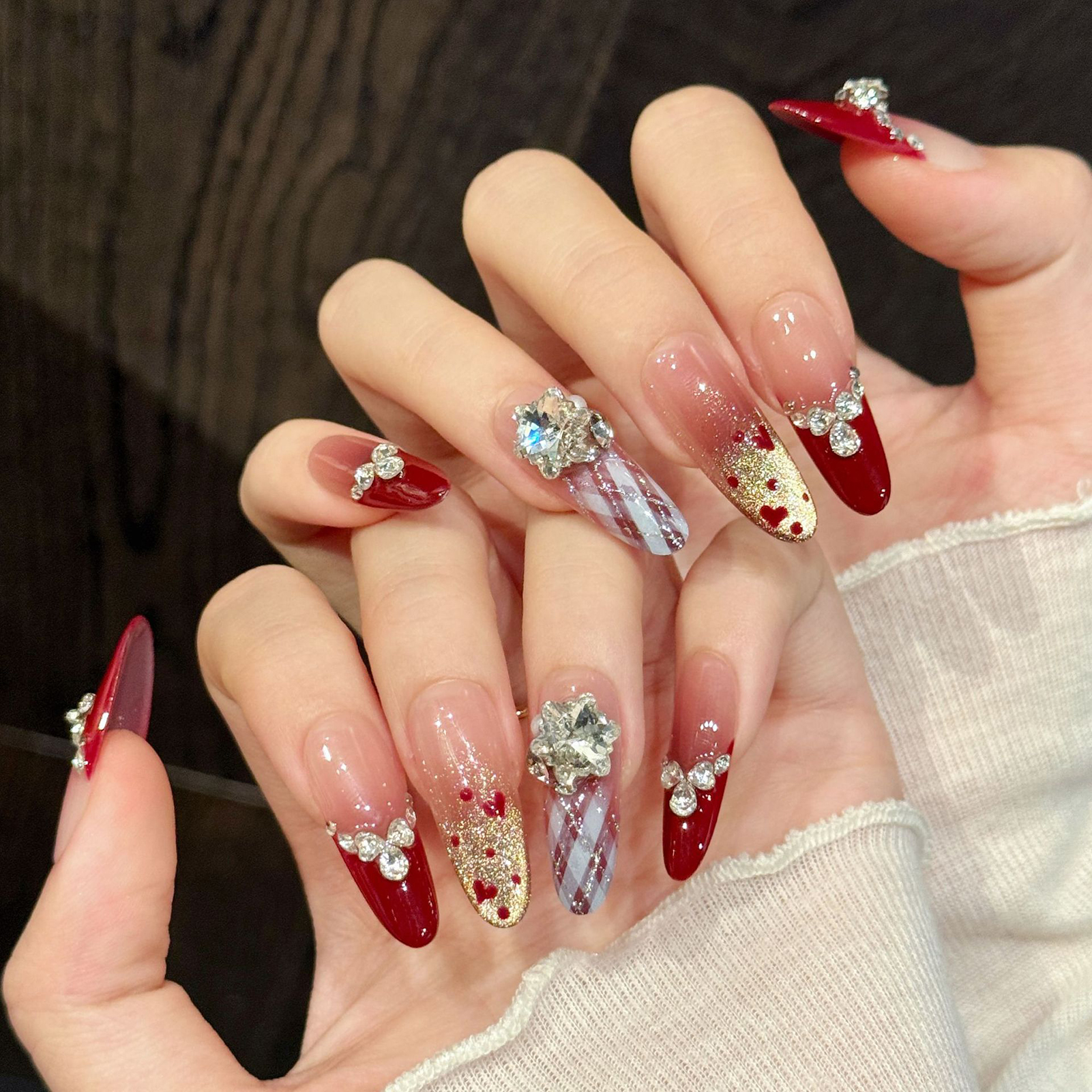 10PCS Long Oval French Press O - Nail Art Glitter ulasan dan harga